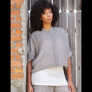 Bryn Walker L Joe Top Shirt Blouse Lagenlook Boxy